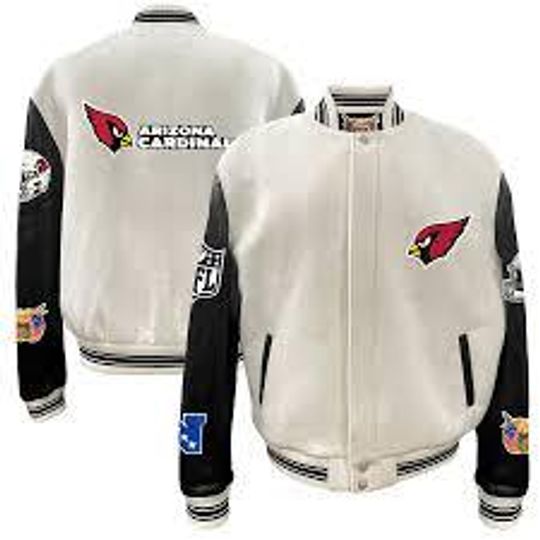 Discover football Arizonna Cardinals Varsity Jacket - OVO Wool & Leather - Unisex