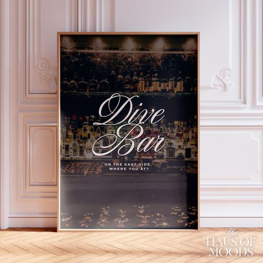 Discover Delicate Poster | Rep Poster | Minimal Taylor Poster | Dive Bar on the East Side