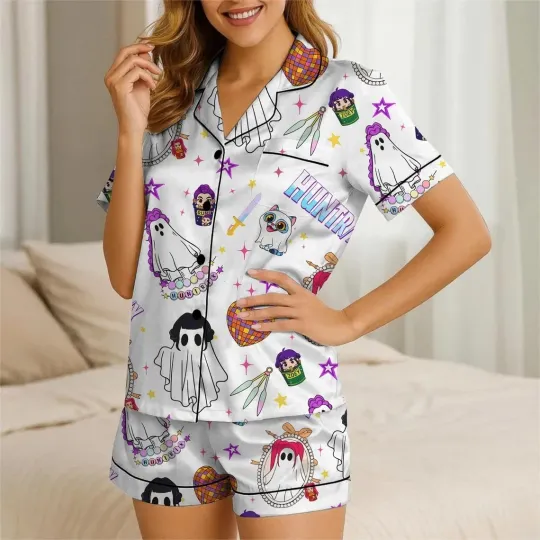 Halloween Kpop Pajamas Set, Cute Music Fan Sleepwear