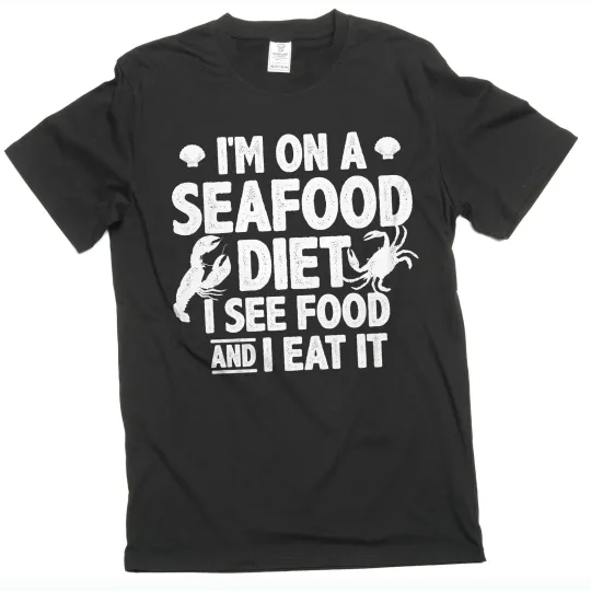 Discover Funny Seafood T-Shirt for Foodies Humorous Seafood Lover Tee