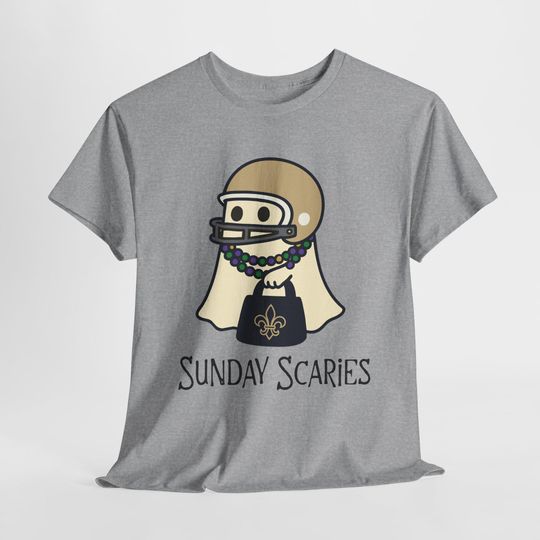 Discover Halloween Ghost T-Shirt, New Orleans football shirt, New Orleans Game Day, Black Gold Football shirt, New Orleans Fan Shirt, Sunday Scaries