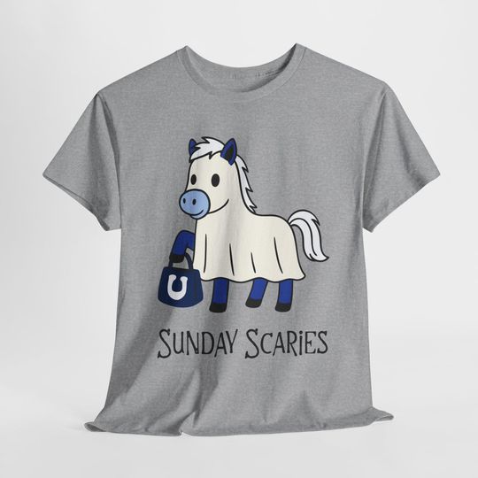 Discover Halloween Ghost T-Shirt, Indianapolis football shirt, Colts Game Day, Blue and White Football shirt, Colts Fan Shirt, Sunday Scaries