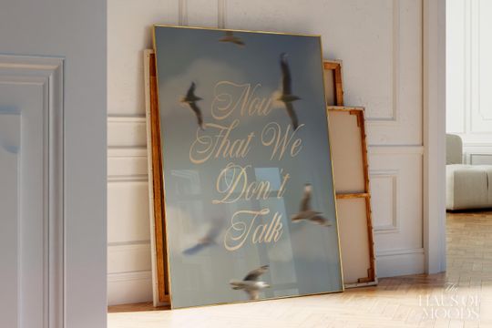 Discover Now That We Don't Talk Poster | 1989 Poster Print | NTWDT Lyric Poster | Wall Art | Taylor Gift
