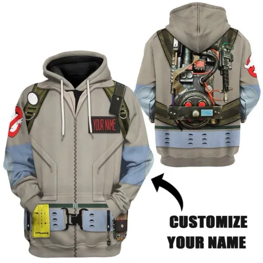 Personalized Ghostbusters 1984 Cosplay Custom Name 3D Hoodie Apparel