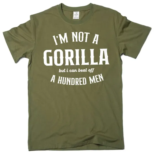 Discover funny Gorilla vs Men challenge tee shirt 100 Men vs 1 gorilla money T-shirt