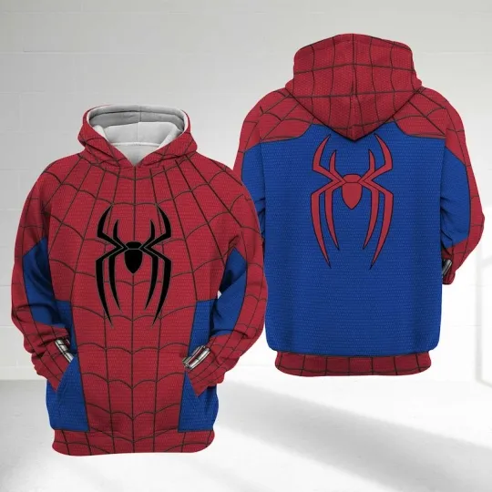 Discover Marvel Spider-Man New Suit Halloween Costume Hoodie