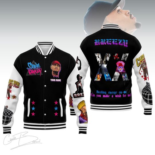 Chris Brown Baseball Jacket, Breezy Bowl XX Tour 2025 Jacket Men, Hip Hop Concert Outerwear Jacket, R&B Music Fan Jacket For Fan