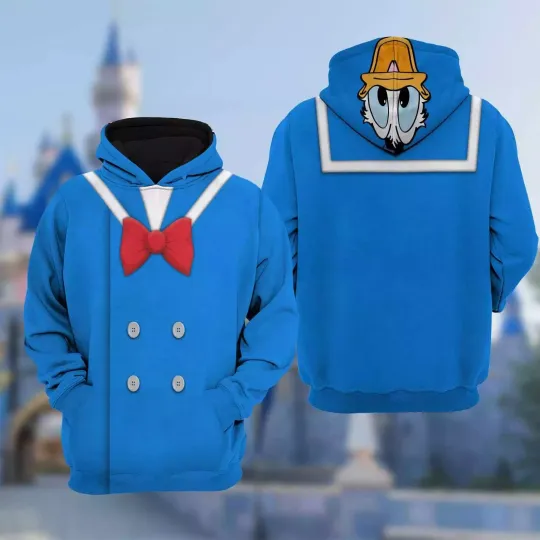 Discover Donald Duck Cosplay Costume Halloween Gift For Fans 3D HOODIE BEST PRICE US SIZE