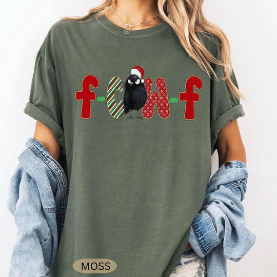 Christmas Funny Crow Shirt, Funny Sassy Raven Lover Gift, Christmas Shirt, Gothic Crow Tee, Black Bird Graphic Tee, Xmas Tee