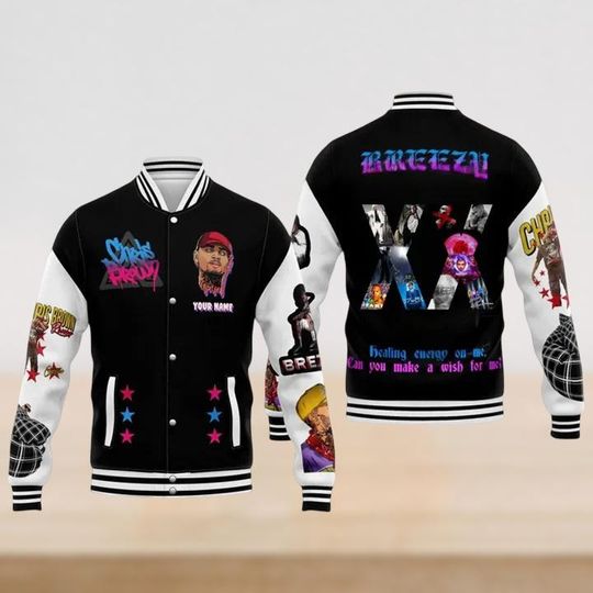 Chris Brown Breezy Baseball Jacket, Breezy Bowl Jacket For Men