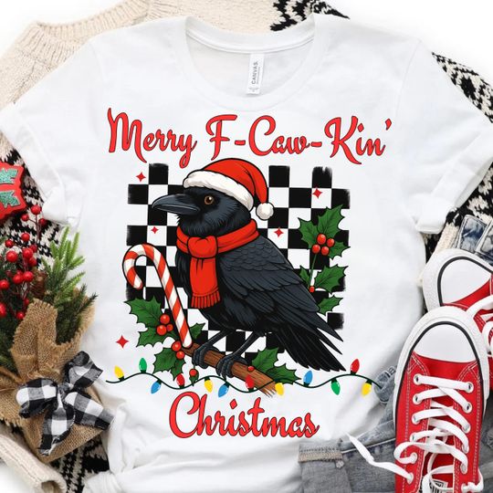 Discover Family Christmas Pajamas Matching Holiday Pajamas for Family Christmas PJs Family Christmas Shirts Funny Crow Raven FCAWF Dark Academia Goth