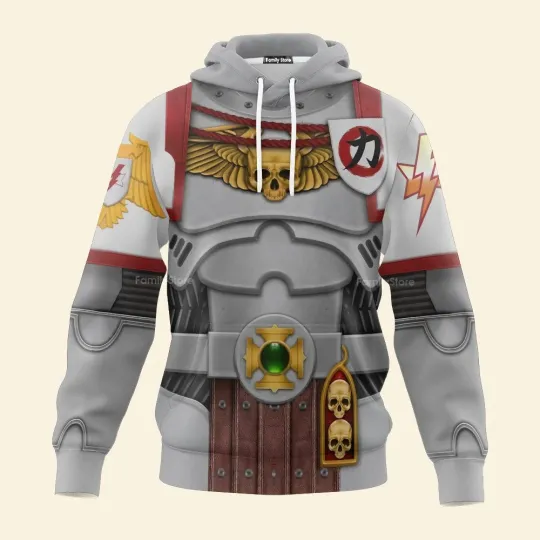 Discover Warhammer White Scars Captain - Costume Cosplay Hoodie