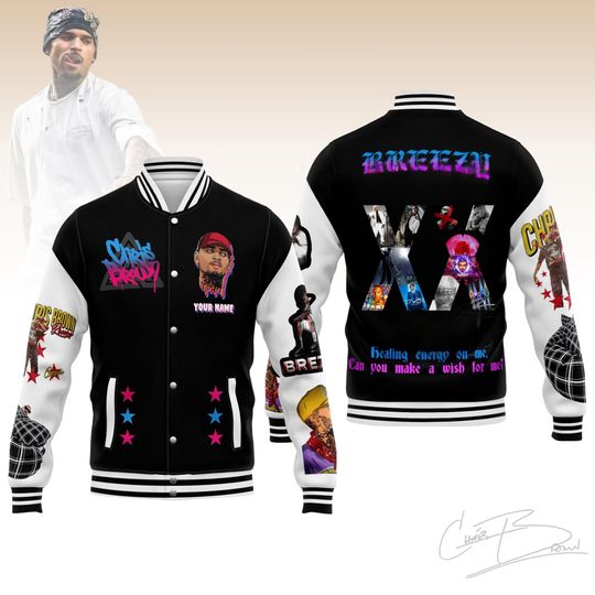 Chris Brown Baseball Jacket, Breezy Bowl XX Tour 2025 Jacket Men, Hip Hop Concert Outerwear Jacket, R&B Music Fan Jacket For Fan