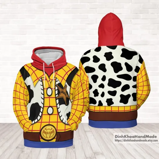 Toy Story Woody Costume Hoodie 3D Shirt Halloween Outfit