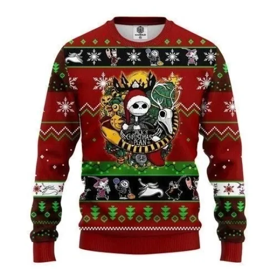 Discover Nightmare Before Christmas Jack Skellington Premium 3D UGLY SWEATER Xmas