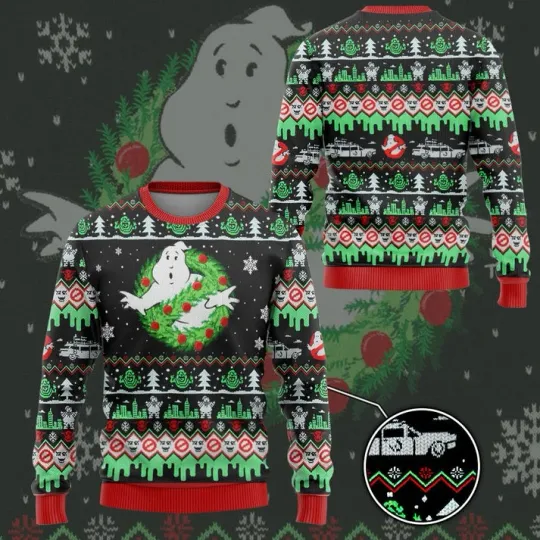 Discover 3D Ghostbuster Christmas Edition Custom Ugly Christmas Sweater