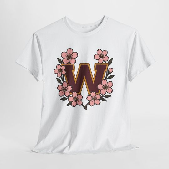 Discover Washington Cherry Blossoms Shirt, Commanders Flower Shirt, Game Day Shirt, Football Lovers Shirt