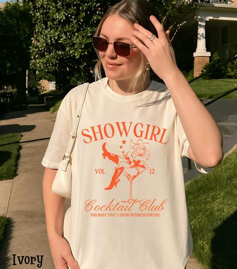 Discover Life Of A Showgirl Shirt, In My Showgirl Era Tee Country Music Fan Merch Oversized Trendy Graphic T Shirt Aesthetic Gift