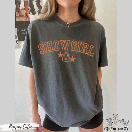 Discover Retro Showgirl Shirt Showgirl era Tee Pop culture new album 2025 aesthetic T-Shirt merch