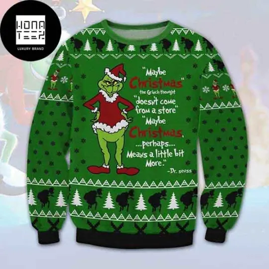 Discover funny character Maybe Christmas The funny character Thought 2025 Ugly Christmas Sweater