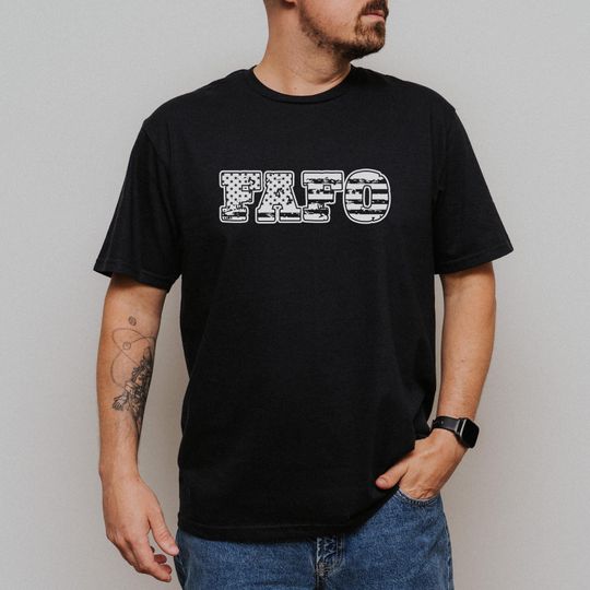 Discover FAFO American Flag Military Shirt, Patriotic Warfighter Spirit Tee, Veteran & Service Member Gift, Tactical Morale Shirt, USA Flag Shirt