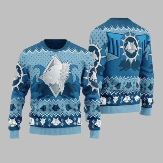 Discover 2025 Christmas Warhammer Space Wolves Iconic Ugly Sweater
