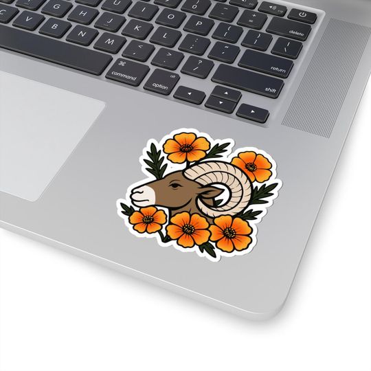 Los Angeles Floral Football Rams Sticker, Game Day Sticker, Football Lovers sticker
