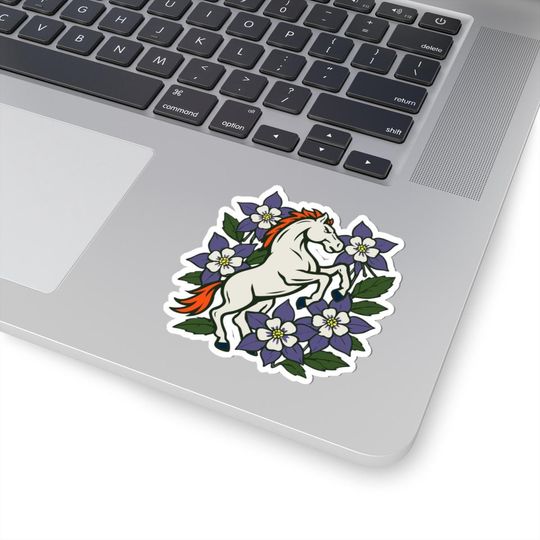 Discover Denver Floral Football Broncos Sticker, Game Day Sticker, Football Lovers sticker