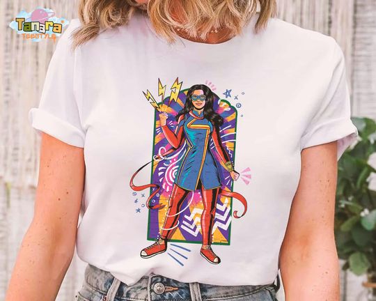 Retro 90s Marvel Ms. Marvel Kamala Khan T-Shirt,  MCU Fans Gift, Marvel Studios Shirt