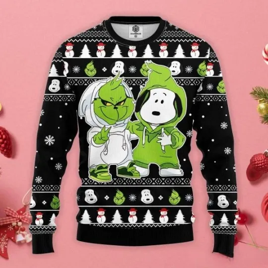 Discover funny character And Snoopy Merry Christmas Funny Xmas Sweaters, funny character Ugly Sweater