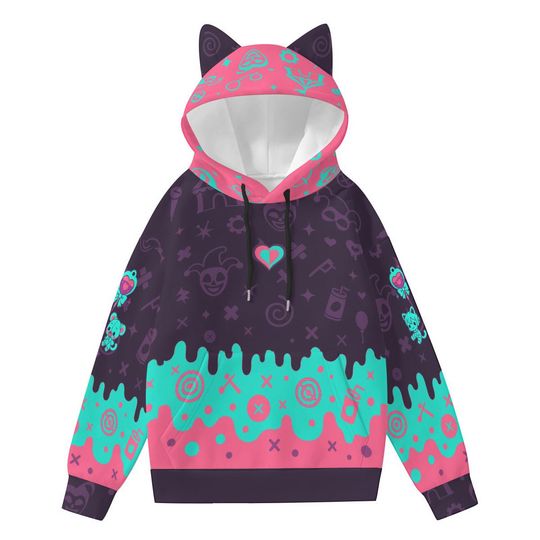 Fizzarolli Cat Ear Hoodie: Helluva Boss Demoncore Streetwear