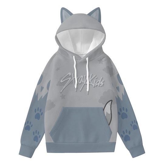 Discover Wolf Chan Cat Ear Hoodie: Kpop Stray Kids SKZOO Sweatshirt