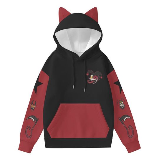 Discover Helluva Boss Fizzarolli Hoodie Cat Ear Unisex Cute Cosplay Kawaii Gift