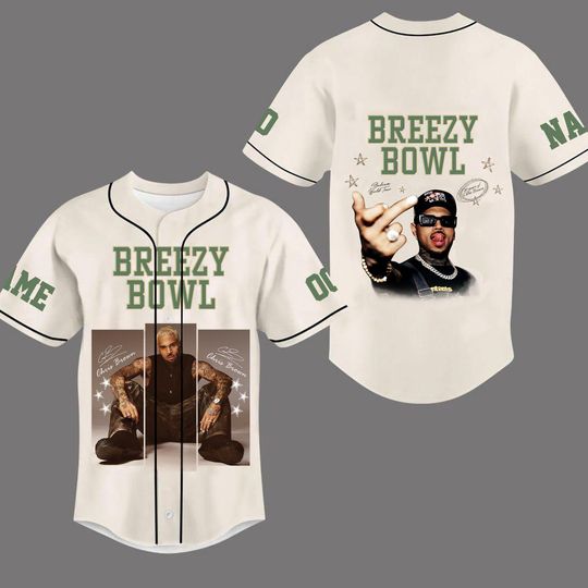 Personalized Chris Brown Jersey, Chris Brown Breezy Bowl XX Baseball Jersey, Breezy Bowl XX Shirt, Chris Brown Shirt, Breezy Bowl 2025 Tee