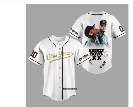 Discover Chris Brown Breezy Bowl Baseball Jersey, Personalized Chris Brown Tour Jersey