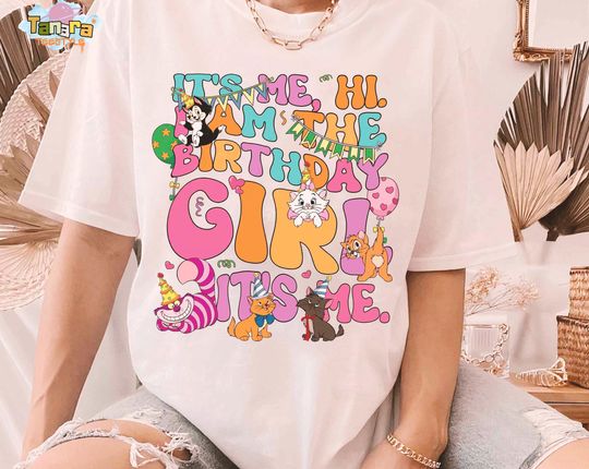 Retro 90s It's Me Hi I Am The Birthday Girl T-Shirt, Disney Birthday Party Outfit, Matching Group Shirt