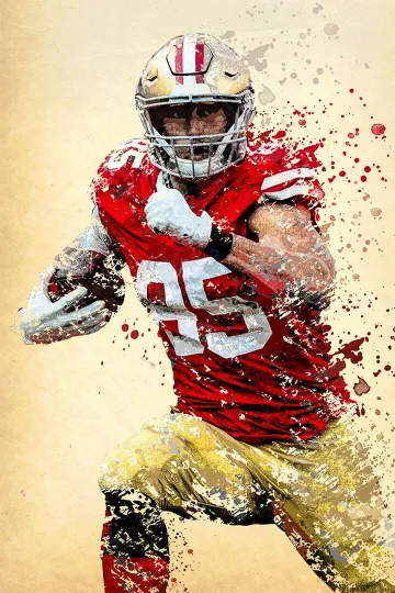San Francisco 49ers George Kittle American Football Poster, Vertical Premium Matte