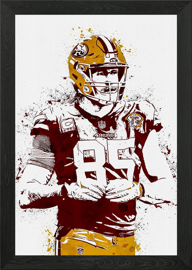 Discover George Kittle Framed Wall Art Poster Canvas Print