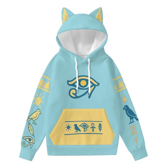 Horus Hoodie Egypt Mythological Story Cute Cat Ear Unisex Gift