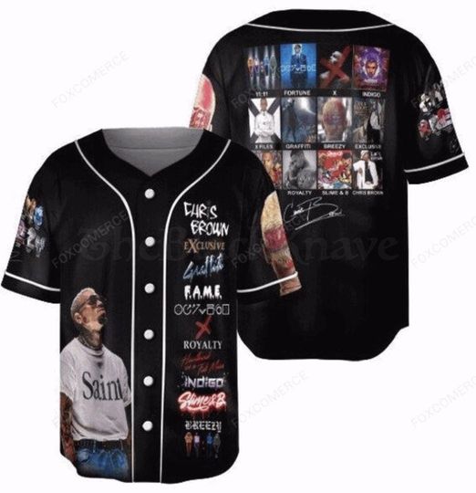 Discover Chris Brown Breezy Bowl XX Baseball Jersey, Concert Merch Fan Shirt