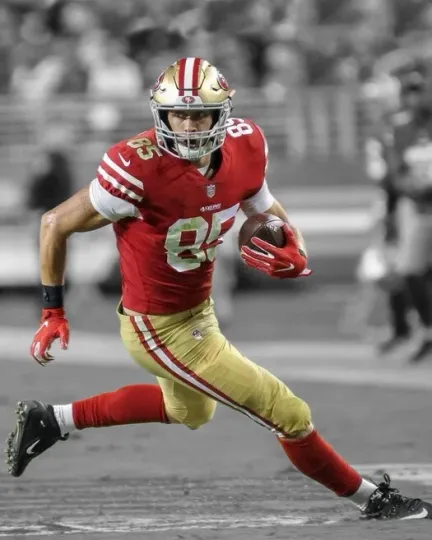Discover San Francisco 49ers GEORGE KITTLE Glossy 8x10 Photo Spotlight Football Poster