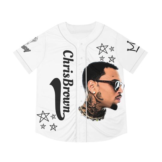 Discover Chris Brown Breezy Bowl Baseball Jersey (black & white)