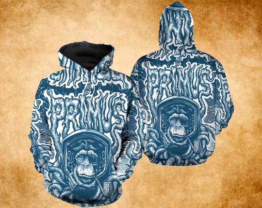 Discover Vintage Primus Hoodies 3D, Primus Monkey Hoodie, Band Music Hoodie, Monkey Hoodie 3D, Gift For Fan.