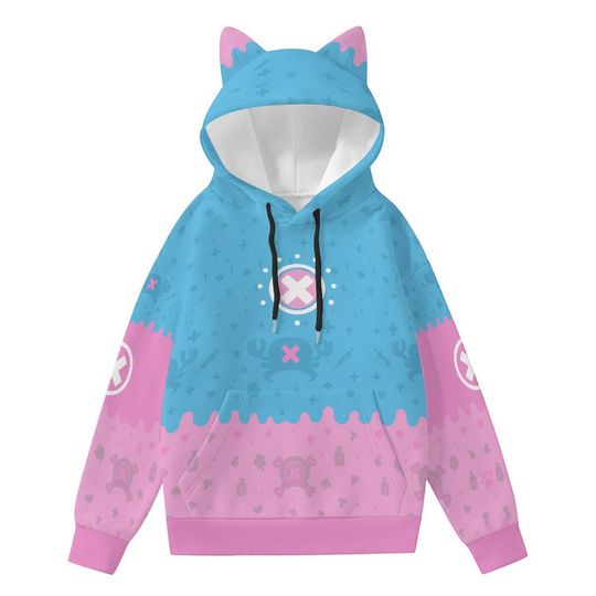 Kawaii Cat Ear Hoodie: Pastel Harajuku Anime Sweatshirt