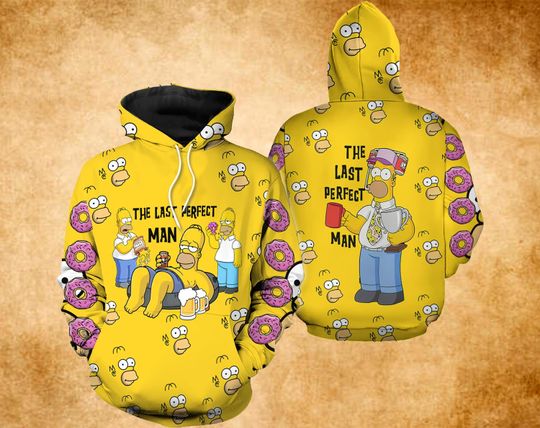 Discover Homer Simpson Character Hoodie 3D, Lover Simpson Character 3D Hoodie, Cartoon Hoodie, Gift For Fan.