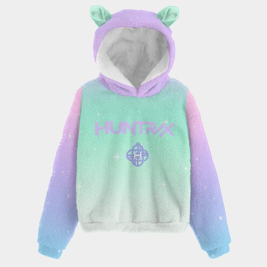 Discover Kids Huntrx Kawaii Cat Ear Hoodie: Kpop demon hunters -Inspired Pastel Anime Streetwear