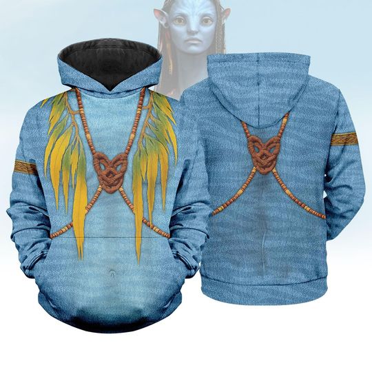 Neytiri Costume Shirt, Disney Avatar Cosplay Hoodie, The Way of Water, Animal Kingdom The World of Avatar, Na'vi Pandora Omaticaya Tee