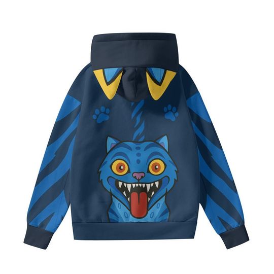 Derpy Tiger Kawaii Cat Ear Hoodie: Kpop demon hunters -Inspired Pastel Anime Streetwear