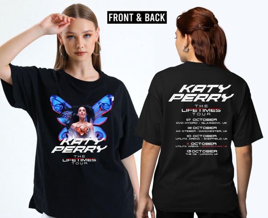 Discover Katy Perry UK Tour Double Sided T-Shirt