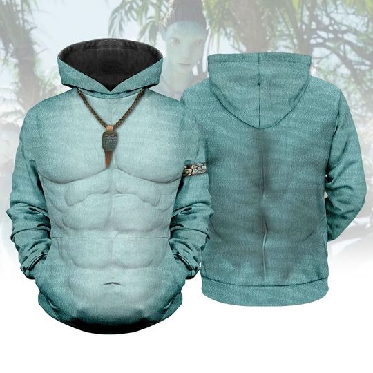 Aonung Costume Shirt, Disney Avatar Cosplay Hoodie, The Way of Water, Animal Kingdom The World of Avatar, Na'vi Pandora Metkayina Clan